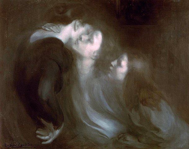 "Her Mother's Kiss," by Eugène Carrière.