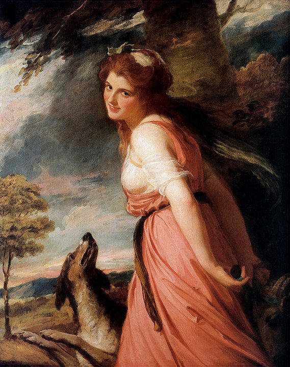 "Lady Hamilton As A Bacchante," by George Romney.