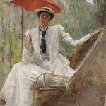 "Lady With A Parasol," by Tom Roberts.