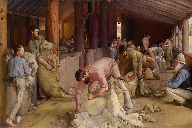 "Shearing The Rams," by Tom Roberts.