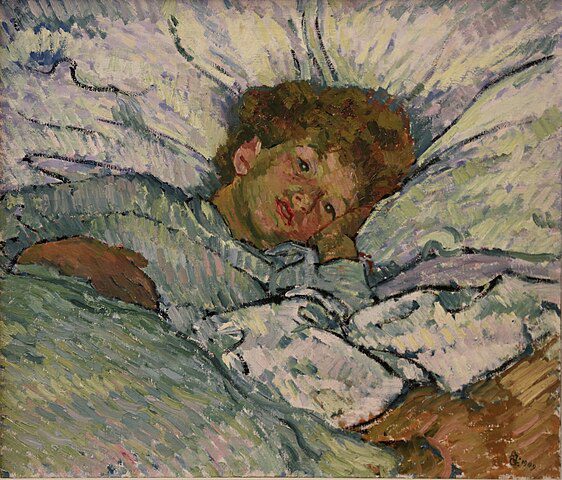 "Sick Boy In Bed," by Giovanni Giacometti.