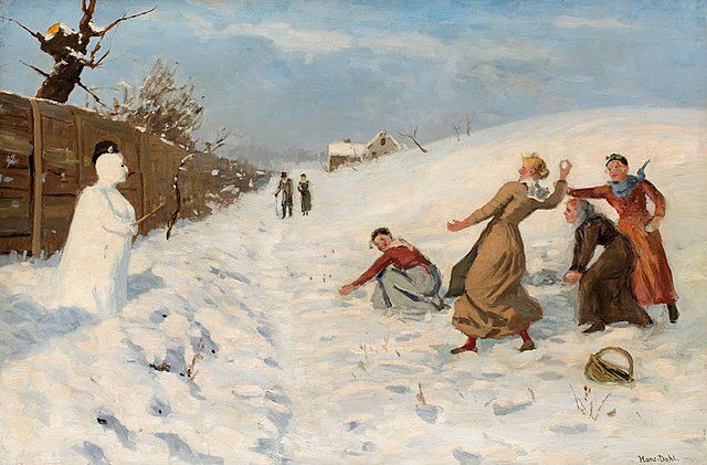 "Snowball Fight," by Hans Dahl.