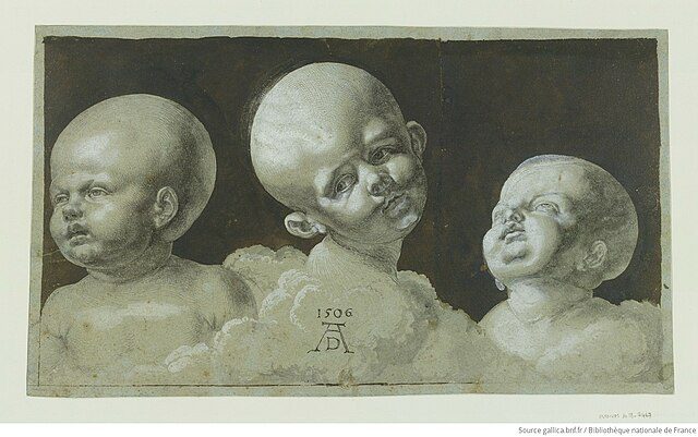 "Three Childrens Heads," by Albrecht Dürer.