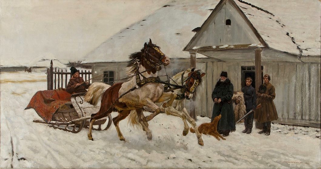 "Wyjazd Na Polowanie," by Józef Chełmoński.