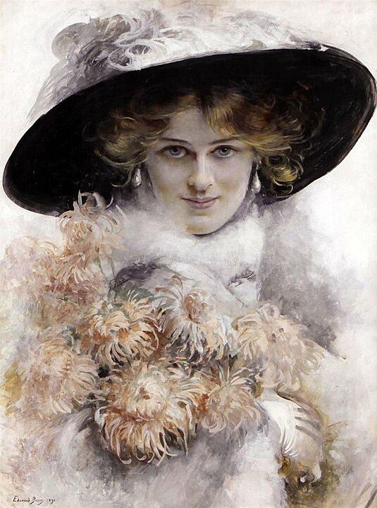 "A Portrait Of A Lady In A Black Hat," by Édouard Bisson.