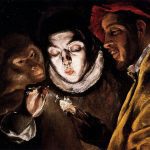 "Allegory With A Boy Lighting A Candle In The Company Of An Ape And A Fool El Greco," by El Greco.