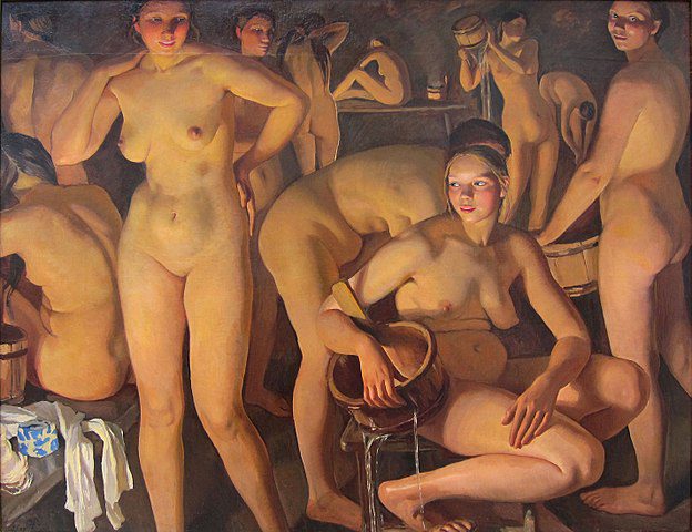 "Bath House," by Zinaida Yevgenyevna Serebriakova.