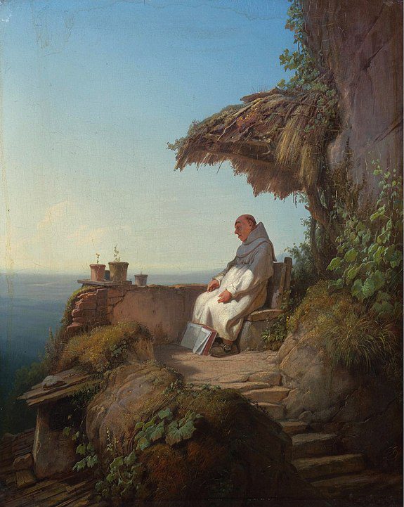 "Der Eingeschlafene Einsiedler," by Carl Spitzweg.