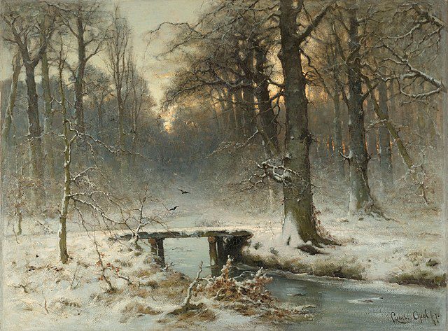 "Een Januari Avond In Het Haagse Bos," by Louis Apol.