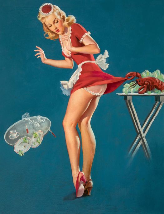 "Fresh Lobster," by Gil Elvgren.