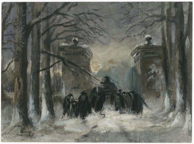 "Funeral On A Winter Day," by Louis Apol.