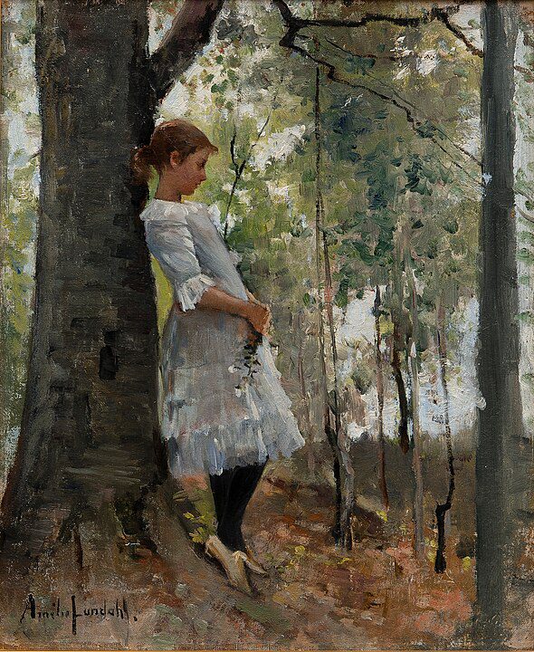 "Girl In The Leaf Forest," by Amélie Lundahl.