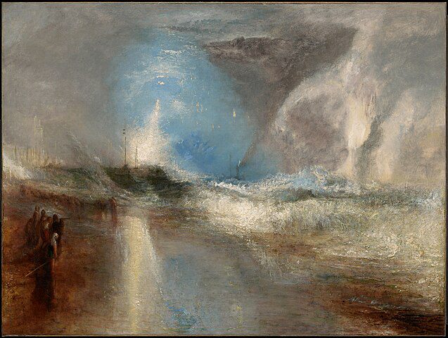 "Rockets And Blue Lights To Warn Steamboats Of Shoal Water," by Joseph Mallord William Turner.