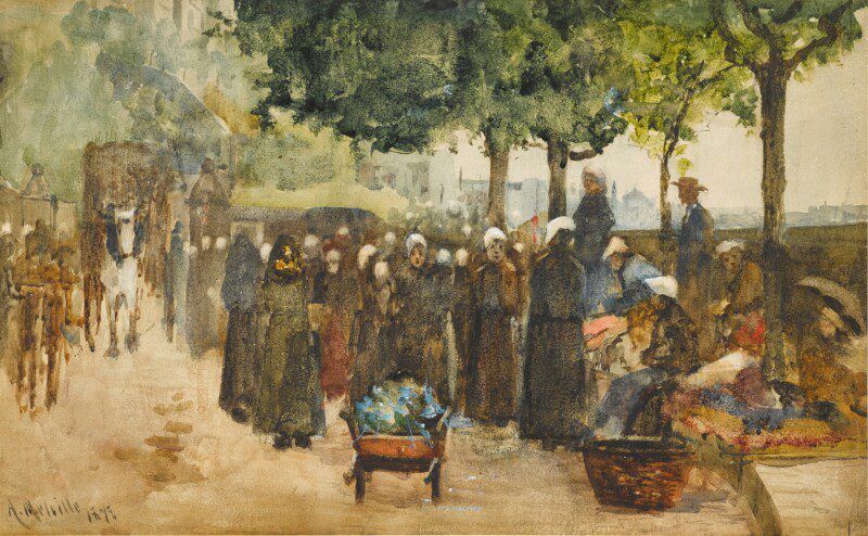 "Street Scene France," by Arthur Melville.