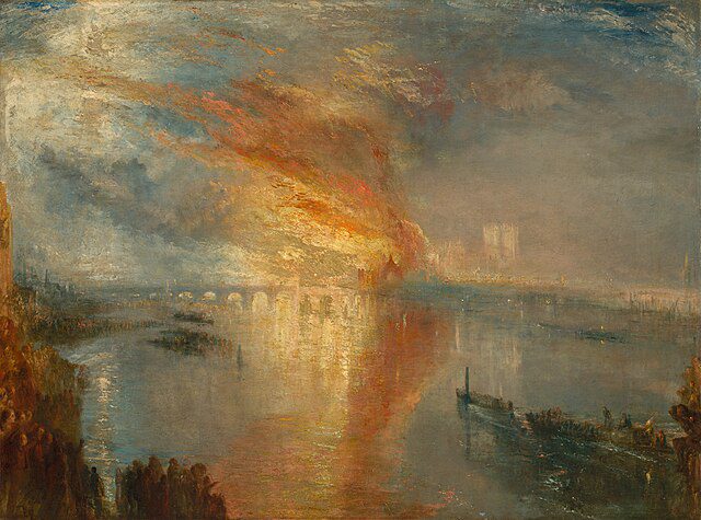 "The Burning Of The Houses Of Lords And Commons," by Joseph Mallord William Turner.