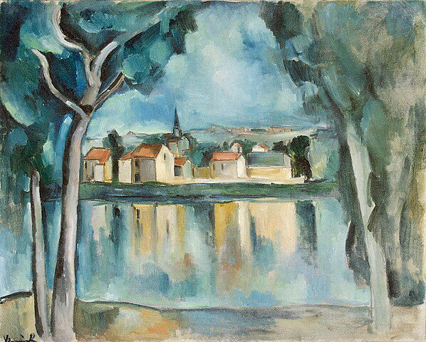 "Town On The Bank Of A Lake," by Maurice de Vlaminck.