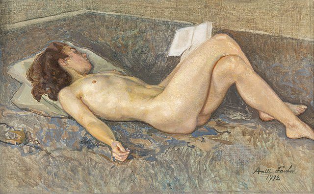 "Reclining Nude With Book," by Antti Favén.