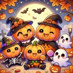 Sweet Halloween illustrations.