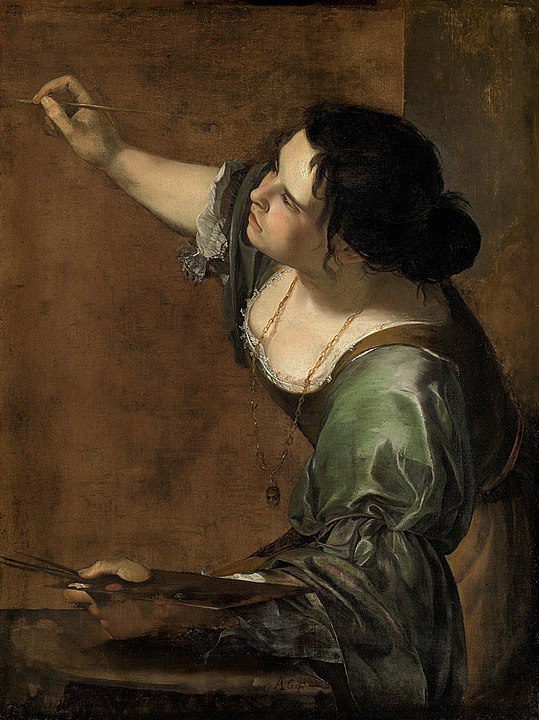 "Self-Portrait As The Allegory Of Painting," by Artemisia Gentileschi, a female artist who earned her reputation on merit.