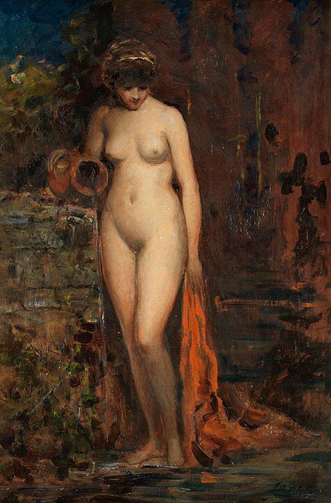 "Standing Nude Bather," by John Anster Fitzgerald.