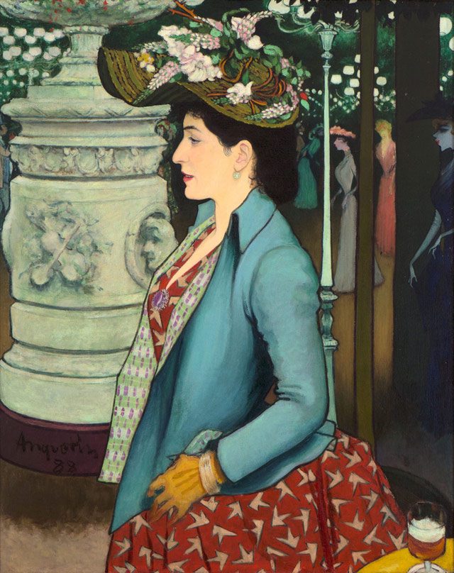 "An Elegant Woman At The Élysée Montmartre," by Louis Anquetin.