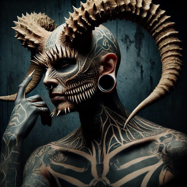 The dark art of body modification.