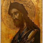 John the Baptist, Crete, Late Byzantine period. Decorated with gold leaf.