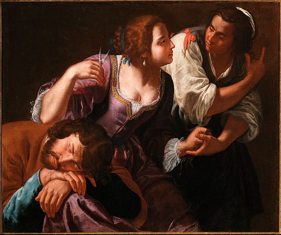 "Samson And Delilah," by Artemesia Gentileschi.