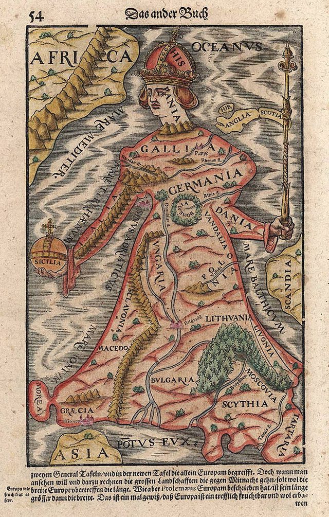 "Europa Regina," by Sebastian Münster, from Cosmographia.