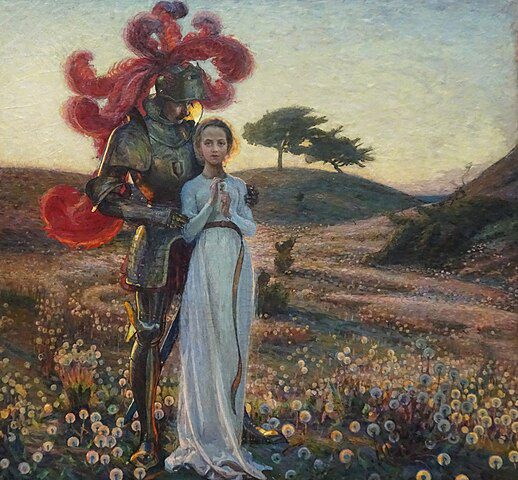 "Knight And Maiden," by Richard Bergh.