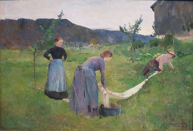 "Drying Clothes," by Harriet Backer.