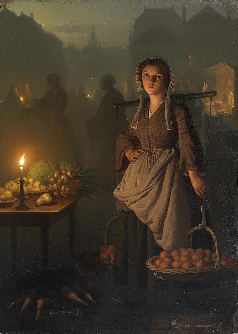 Inspiration: “Market by Candlelight,” by Petrus van Schendel