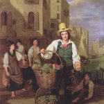 "Venetian Fruit Seller," by Ferdinand Georg Waldmüller.