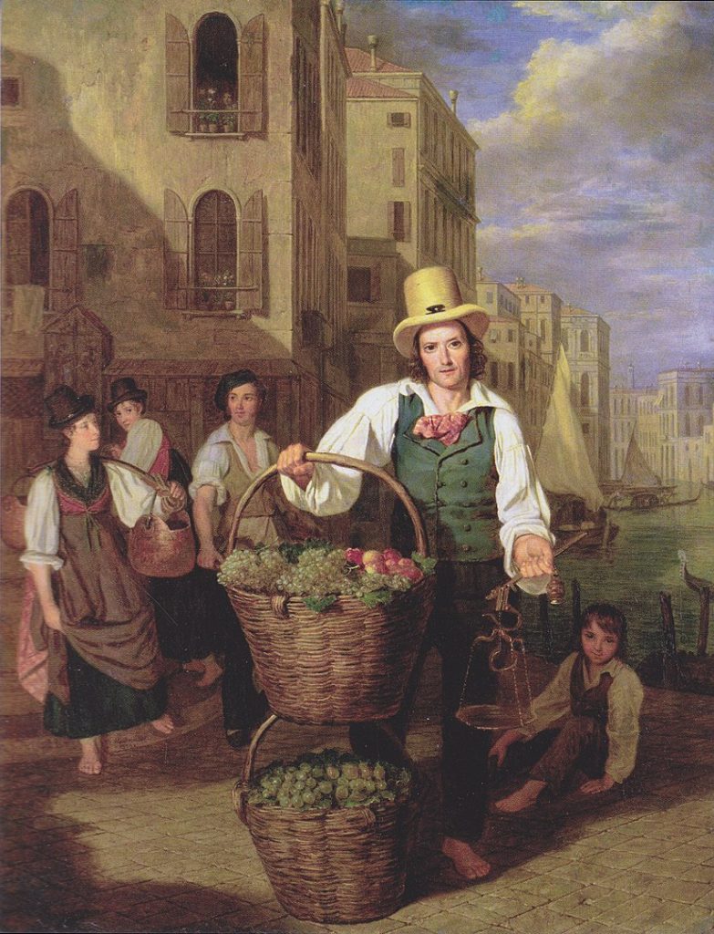 "Venetian Fruit Seller," by Ferdinand Georg Waldmüller.