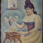 "Young Woman Powdering Herself," by Georges Seurat.