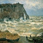 "Stormy Sea In Étretat," by Claude Monet.