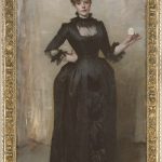 "Lady With The Rose," by Charlotte Louise Burkhardt.