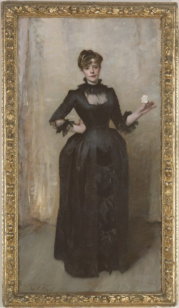 "Lady With The Rose," by Charlotte Louise Burkhardt.