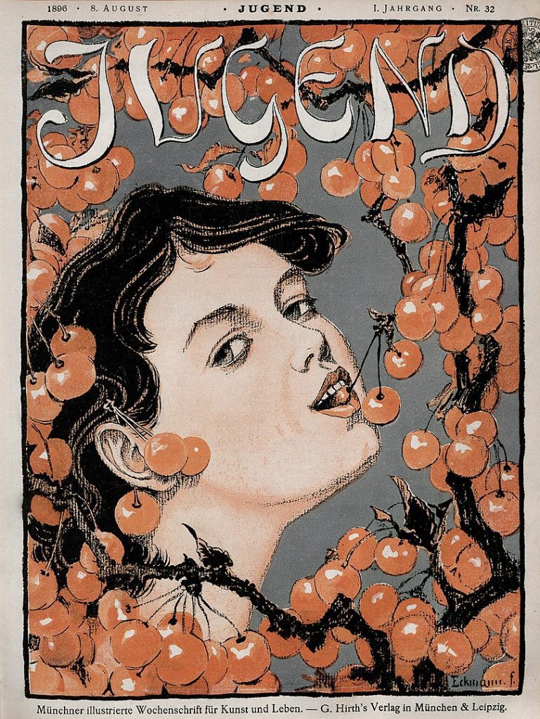 Cover of Jugend magazine, August 1896, by Otto Eckmann.