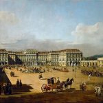 "Das Kaiserliche Lustschloss Schönbrunn, Ehrenhofseite," by Bernardo Bellotto.