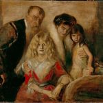 "Franz Von Lenbach With Wife And Daughters," by Franz Von Lenbach.