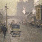 "Oxford Road, Manchester," by Pierre-Adolphe Valette, a prominent teacher at the Manchester School of Art.