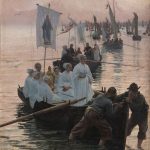 "Arrival Of The Pardon Of Sainte Anne At Concarneau," by Alfred Guillou.