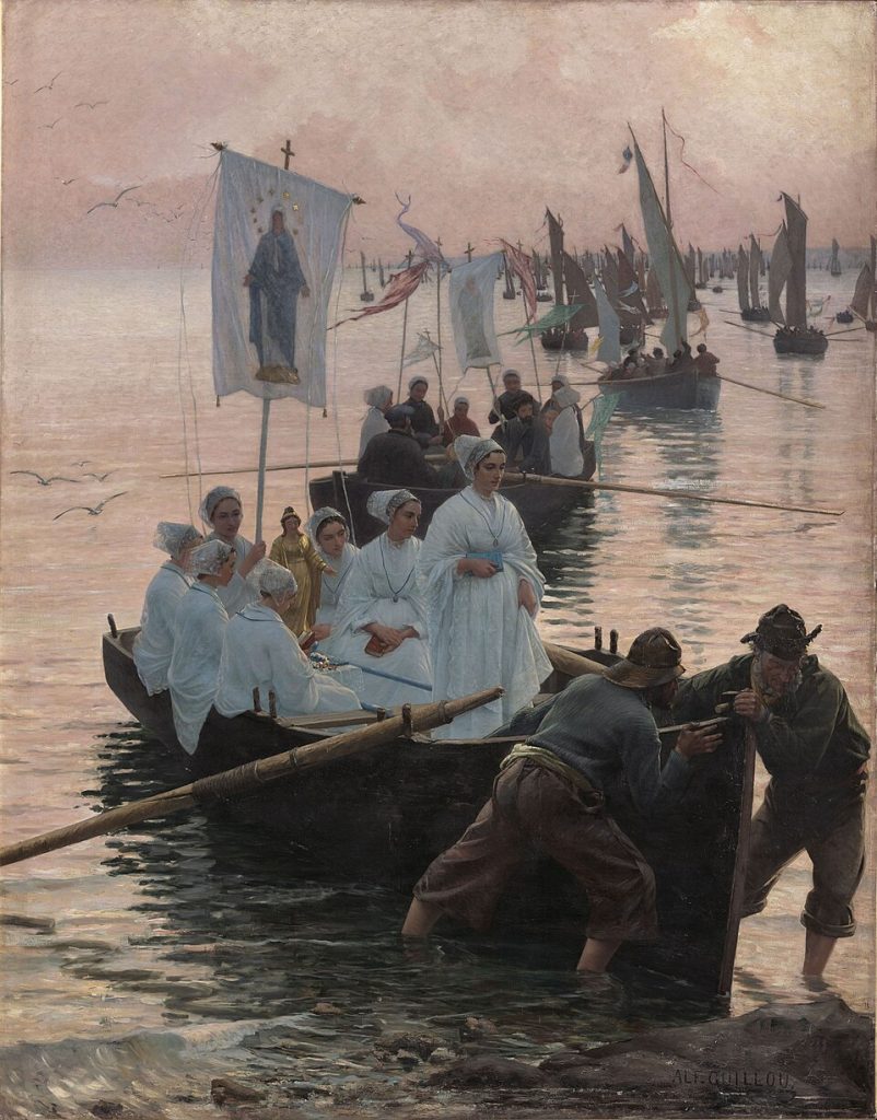 "Arrival Of The Pardon Of Sainte Anne At Concarneau," by Alfred Guillou.