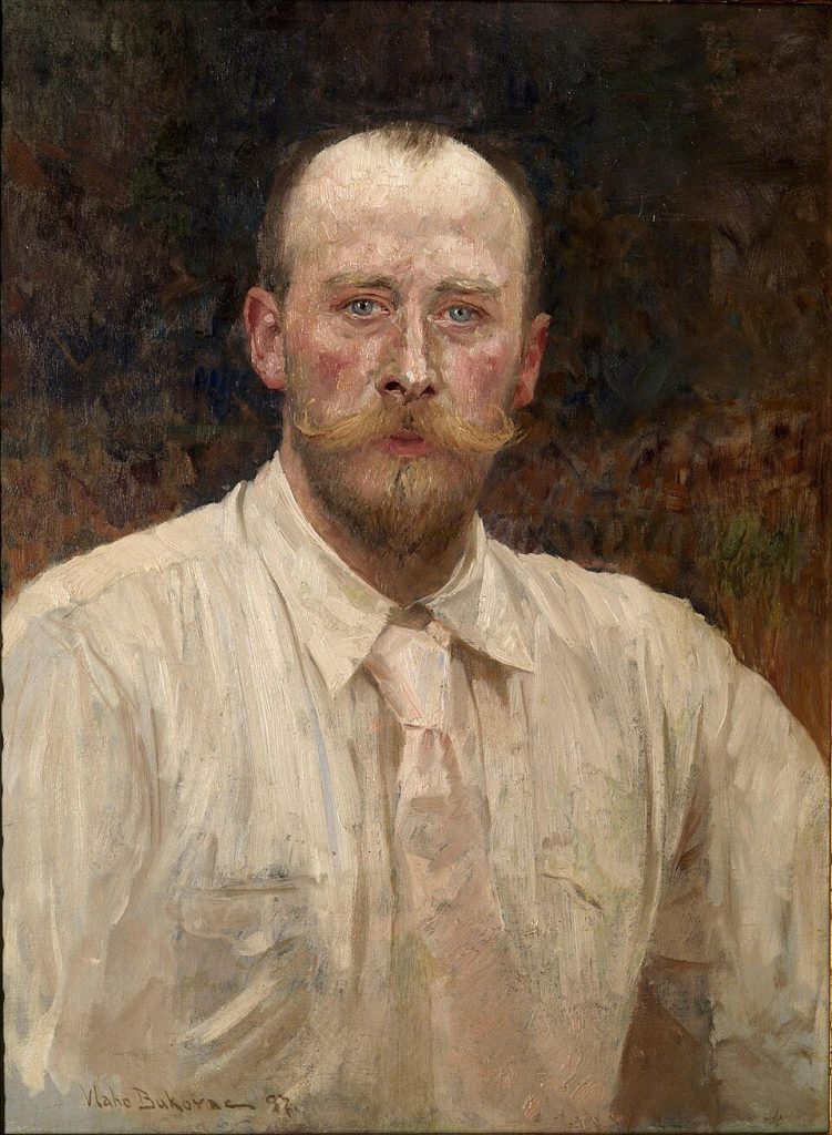 "Autoportret U Bijeloj Kosulji," by Vlaho Bukovac.