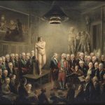 "Gustav III's Visit To The Swedish Royal Academy Of Arts," by Elias Martin.
