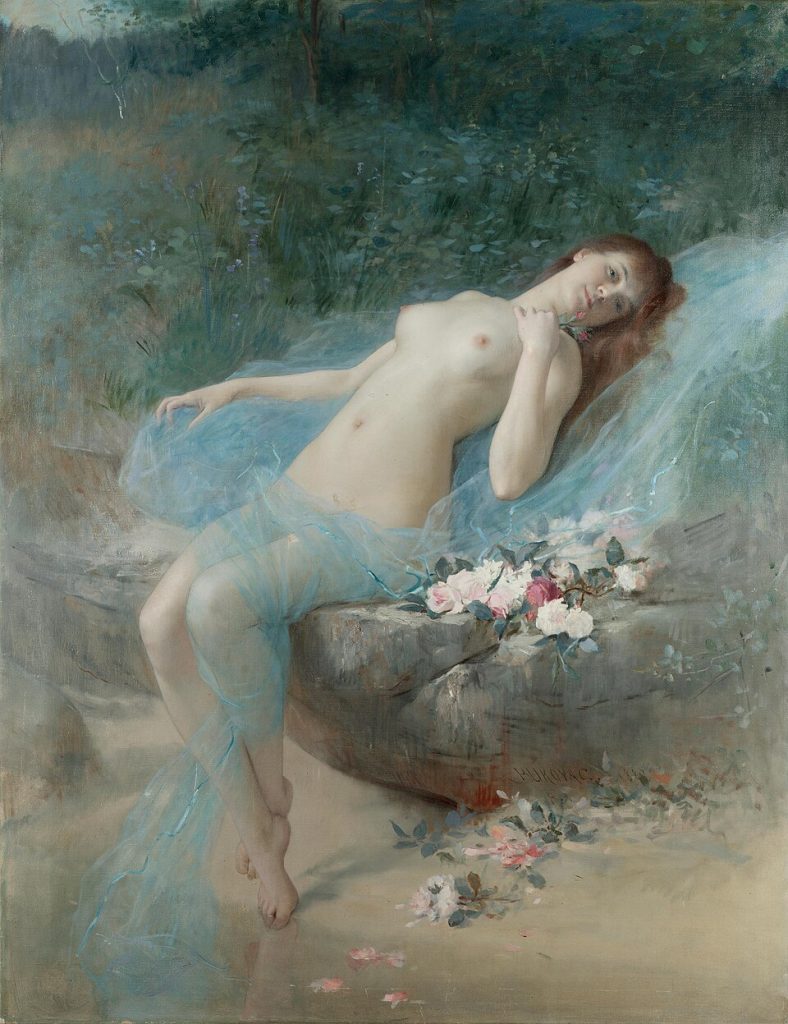 "Reclining Nude," by Vlaho Bukovac.