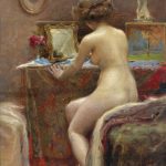 "Werkstatt Vor Dem Toilettespiegel," by Vlaho Bukovac.