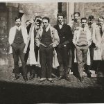 Architecture students at the Royal Academy Of Fine Arts, Brussels.