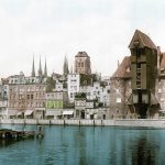 Brama Żuraw in Gdańsk, Poland, circa 1900.